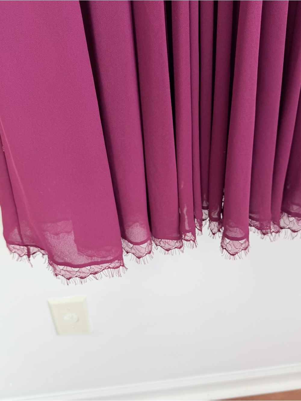 Dress the Population Corey Dress Dark Magenta Purple Midi Fit & Flare Size XL - Picture 6 of 15